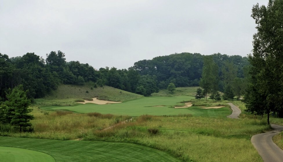 BryanTweed16's tweet photo. I’m hoping to play Lost Dunes, #37 on #TweederMidwestPrivateWishList, later this fall at a @CDGAGolf event. This 1999 Tom Doak design, intersected by I-94 in southwest Michigan, looks to have the most severe greens I’ve ever seen. Ranks #161 in America &amp; #6 in MI by @GolfDigest. https://t.co/GqHSq8y7VU