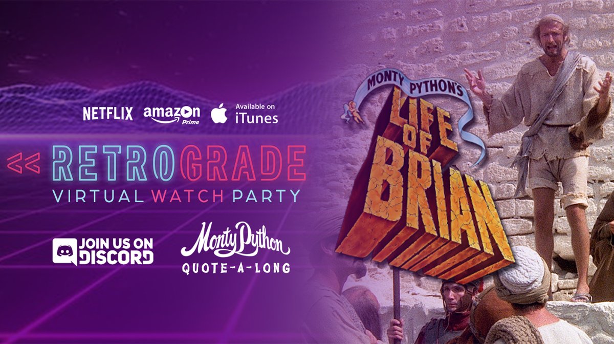 If you had fun watching TREMORS with us last night, be sure to tune in NEXT SATURDAY 4/11 for "The film that is so funny it was banned in Norway"...
#MontyPython's LIFE OF BRIAN - Virtual Watch Party!
countytheater.org/films/life-of-…
#RetrogradeSeries