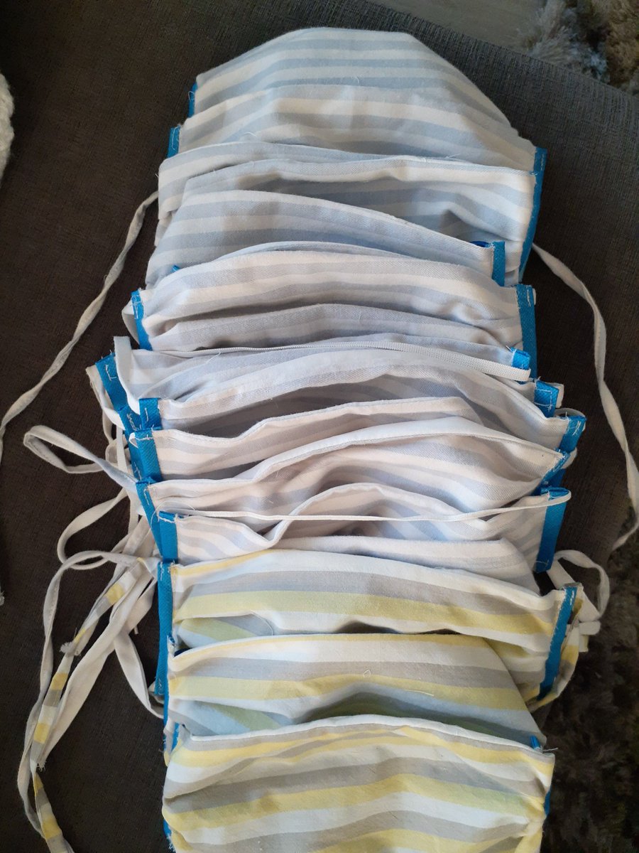 Thanks to my dear mom 🙏🏽, I will be bringing these into work tomorrow for the community #handmadefacemask #MGH1000MASKS <a href="/MGHToronto/">Michael Garron Hospital</a> <a href="/MGHFoundation/">Michael Garron Hospital Foundation</a>