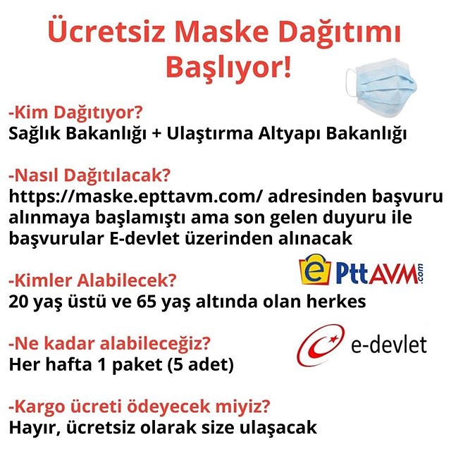 EvRmTrN's tweet photo. Ücretsiz maske dağıtımı 
#epttavm #ücretsiz #maske #sağlıkbakanlığı #koronavirüs #coronavirüs #koronavirüsü #coronavirüsü #karantina #karantinagünleri #cerrahimaske #koruma #korunma #corona https://t.co/0XUhVOATZo