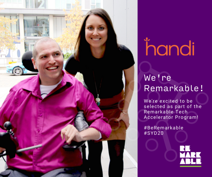 hmorrison's tweet photo. We’ve (@thatshandi) has been accepted into @RemarkableTech accelerator! . Humbled to be part of an amazing experience. We've hit the ground running, including a rebrand to Handi.  More details to come  🙌 #BeRemarkable #Syd20 @ItsAndrewGurza https://t.co/V3B6fiPIi1
