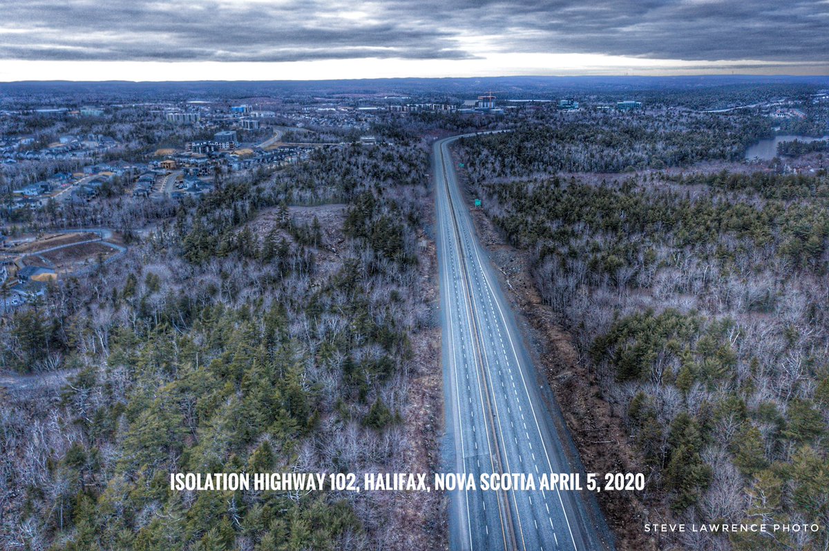 eastcoastdrone's tweet photo. #isolationHighway 102 out of #Halifax #NovaScotia - #april52020 #covid19 #stayhome https://t.co/B2vGH5xC0t