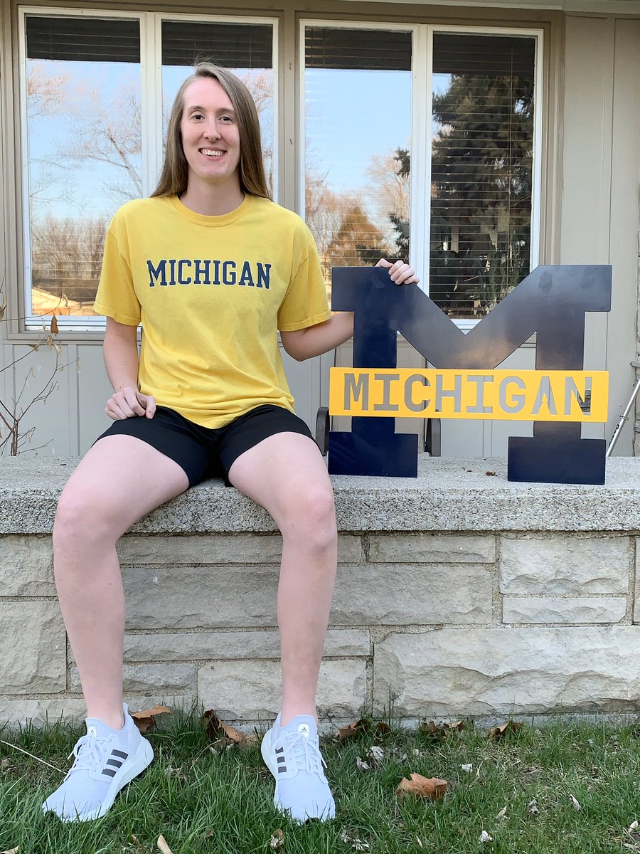 leigha32brown's tweet photo. Super excited to announce that I will be continuing my academic and athletic career at the University of Michigan 〽️💙 #GoBlue https://t.co/87WIxiVlP9