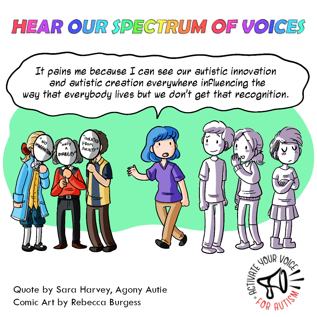 ZOOMAutism's tweet photo. Get @GeekClubBooks FREE #ActuallyAutistic #SpectrumVoices Comic featuring powerful advocate quotes from @BeccaLoryCAS @EDalmayne @NeuroRebel @AgonyAutie and more! Amazing llustrations by autistic artist #RebeccaBurgess #Activate4Autism https://t.co/qYzxxRVbO2 https://t.co/dQjzUt49vY