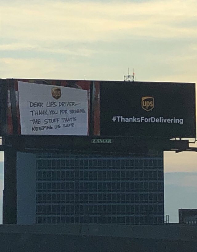 Thank you to the beautiful people of CT. Lifting the spirits of our UPS familia on their way to work. Means a lot and very much appreciated!! ❤️❤️