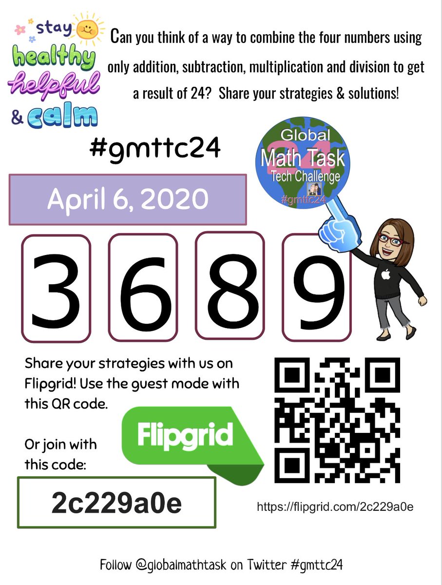 Global Math Task Tech Challenge (@globalmathtask) on Twitter photo Looking forward to seeing all the connections this week. Be sure to tag <a href="/swampfrogfirst/">Heidi Samuelson #edtechcoach</a> in your tweets and join the @Flipgrid to share your thinking. Looking forward to seeing all the connections this week. Be sure to tag <a href="/swampfrogfirst/">Heidi Samuelson #edtechcoach</a> in your tweets and join the @Flipgrid to share your thinking.