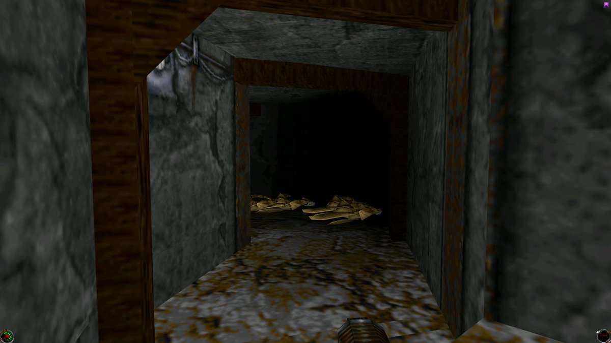 The Return to Sulon is a pretty rough looking level overall, but the Aztec-like environment is a nice change from Imperial-grey hallways. At some points it almost reminds me of Thief: The Dark Project.