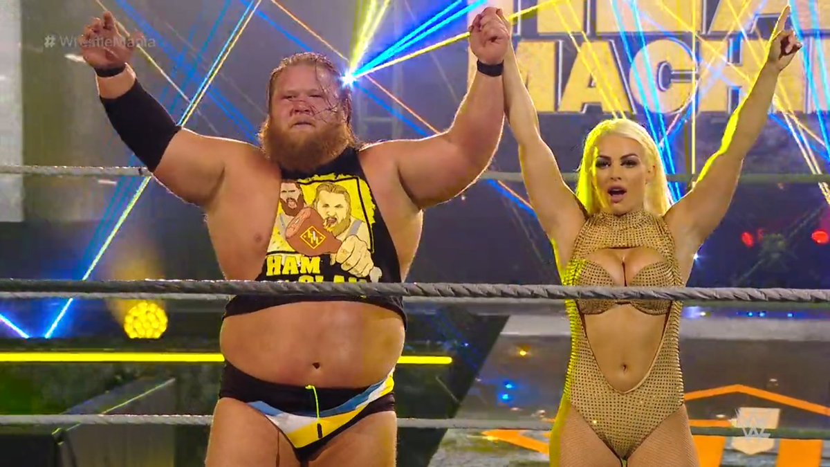 Geekisphere's tweet photo. #ThankYouMandy @otiswwe defeats @HEELZiggler at #WrestleMania https://t.co/WWeFDSRCIh