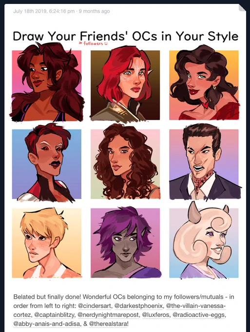 A similar art challenge I did from 9 months ago! While the style is a bit different I think the improvement is clear, which I'm really happy about ? 