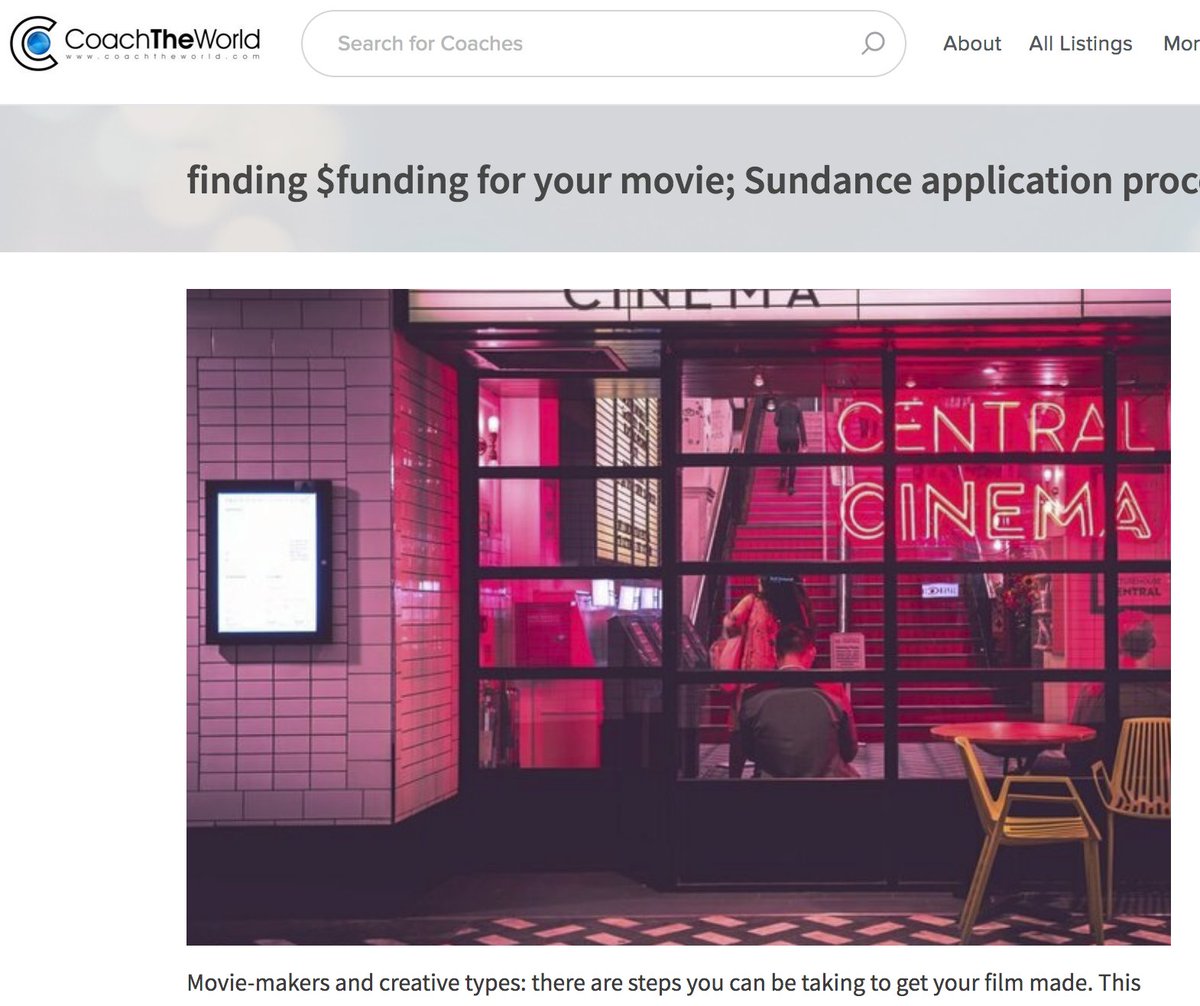 coachtheworld_'s tweet photo. Welcome to expert in patent Chris on CoachTheworld -  finding $funding for your movie; Sundance application process - https://t.co/Sq56KF8pL6 https://t.co/ml705wrAuM