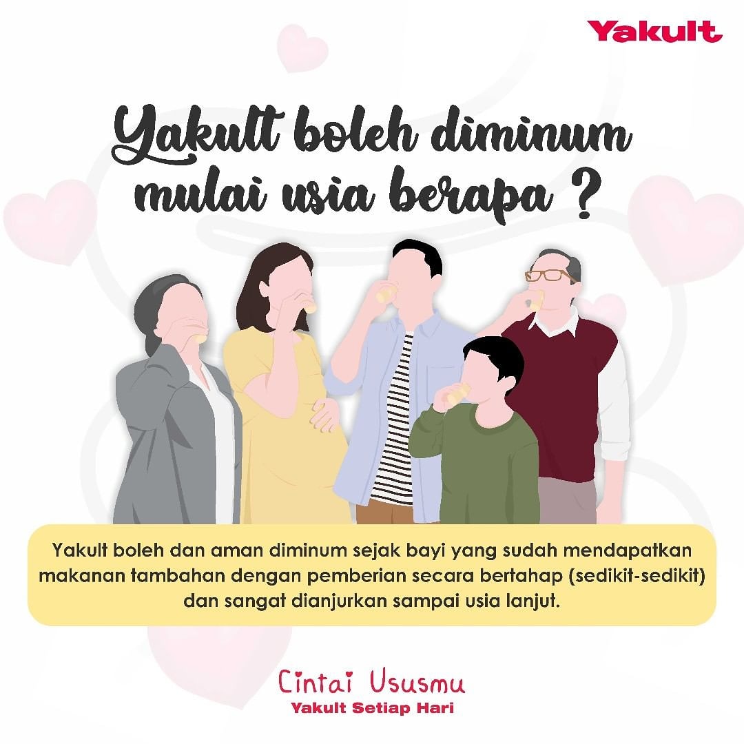 Hallo Yakult Family!
Sudah tahu belum, ternyata Yakult boleh dan aman diminum sejak bayi yang sudah mendapatkan makanan tambahan dengan pemberian secara bertahap (sedikit sedikit) 
#Yakult #YakultIndonesia #CintaiUsusmu #YakultSetiapHari
<a href="/yakultindonesia/">Yakult Indonesia</a> #bincangsehatyakult