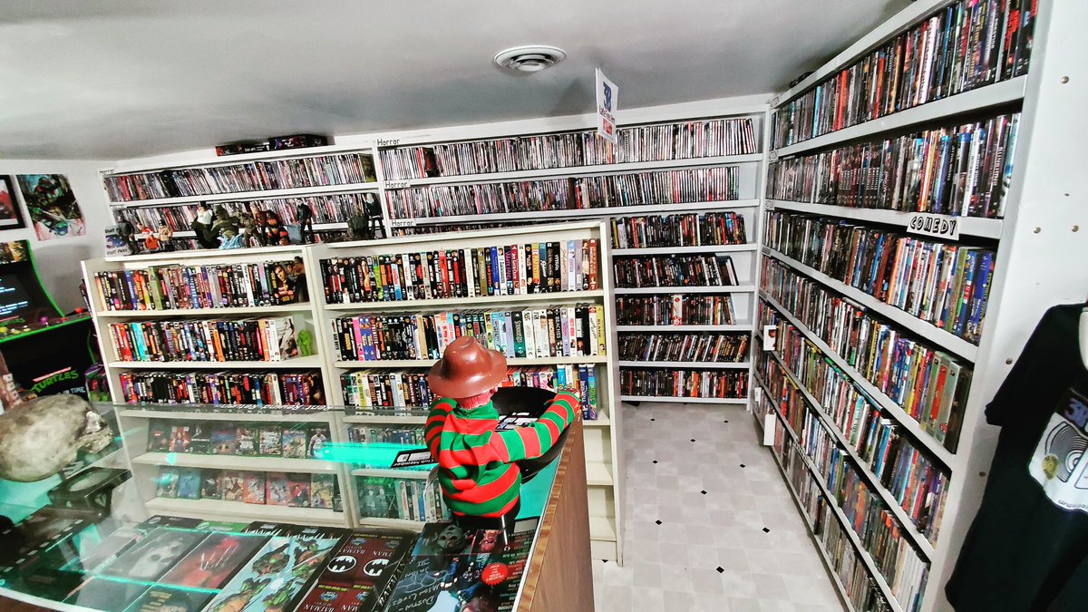 Who else has a video store in their basement? Here's a shot of mine!  @FANGORIA  @Shudder  @loneblockbuster