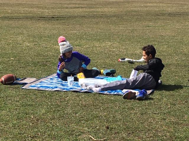 MrsRoskos's tweet photo. Wildcat family picnic and some beautiful creativity for Whittier's Virtual Spirit Week!  The participation was awesome.  #weared97 #whittierschool97 @PCLRobinson https://t.co/p5BH5zo4MK