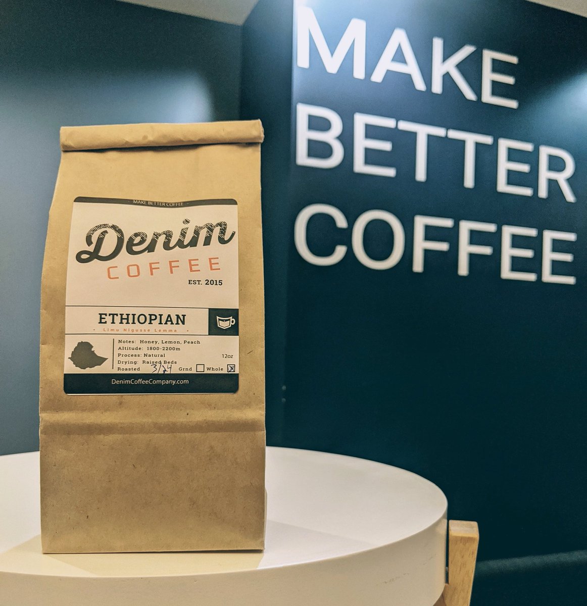 denimcoffeecbg's tweet photo. FEATURED COFFEE: Ethiopia Limu - Nigusse Lemma. A light roast with notes of honey, lemon and peach. Order online at https://t.co/3pHmvkXcv8 by midnight Monday for home delivery or in-store pickup Wednesday. #FreshIsBest #MakeBetterCoffee #specialtycoffee #coffeeroaster https://t.co/4EDmzagCHU