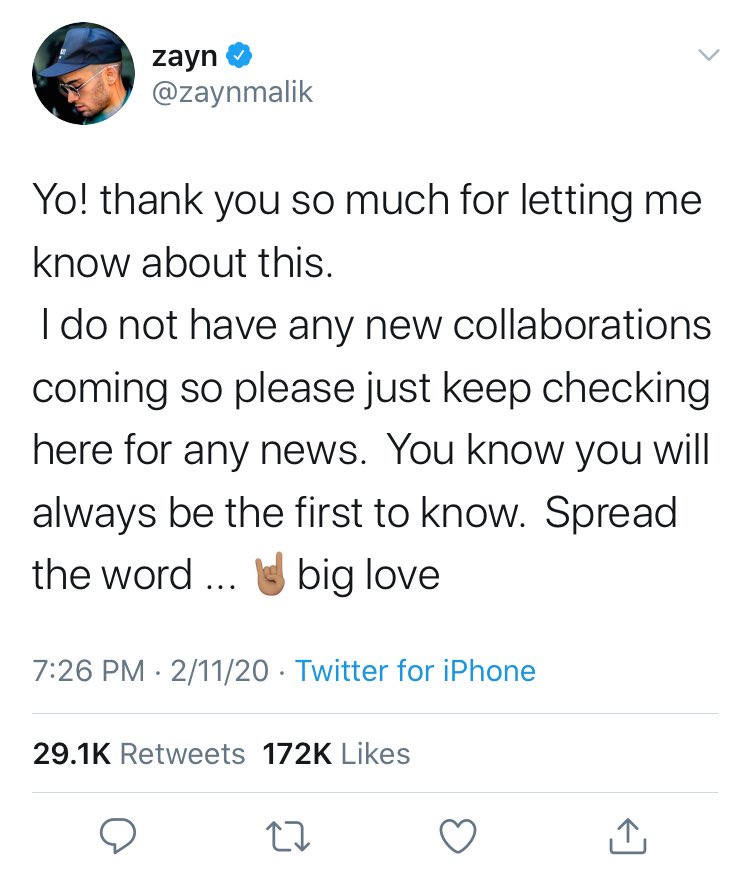 Zayn has been the victim of his fair share of leaks. An unreleased track “Cigarettes” was released back in 2018 and a remix with August Alsina. Malik additionally addressed his vocals being used on an unreleased track. Brazilian producer Rafael Allmark claims that Malik’s