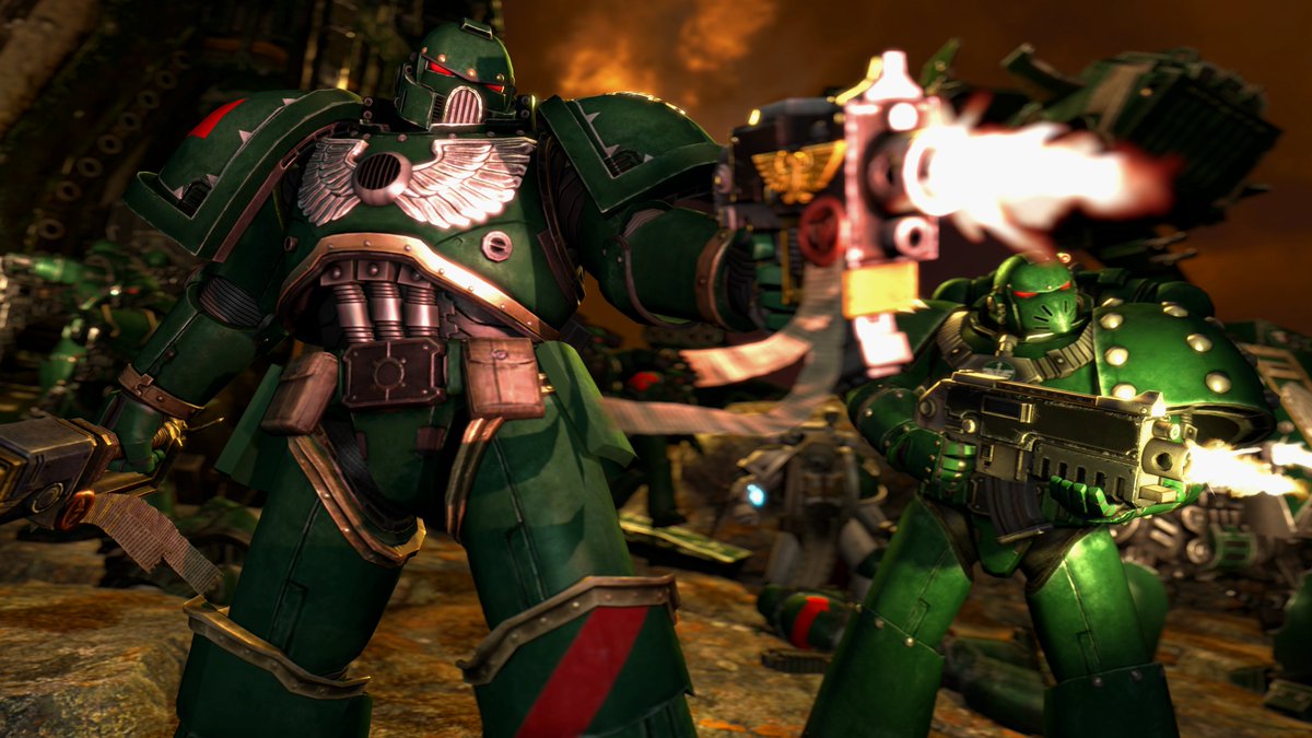 zenbuwaifu's tweet photo. "Glory, to the Lion!"
Was in even more of a Warhammer 40K mood, so made another poster of my favorite Chapter of the Adeptus Astartes, the Dark Angels.
This is also my first ever 4k render, so it's extra special!
#SFM #warhammer40k #4KRender https://t.co/BtzuEsKiEa
