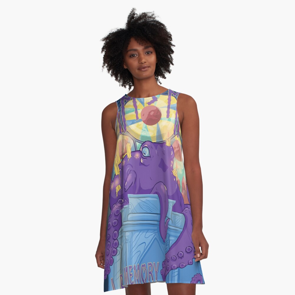 We made an Adam's Mind Dress!   redbubble.com/i/dress/Adam%2…  #ska #octopus #adamsmind #dress #squid