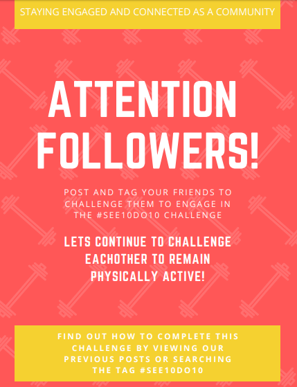 Em203O's tweet photo. For my final assignment, I have designed different ways that a local gym, organized team, or other organization can reach out to the members of their community in order to promote and maintain physical health while we are practicing social distancing! Feel free to promote! #EM203 https://t.co/S8HWzIp3x8