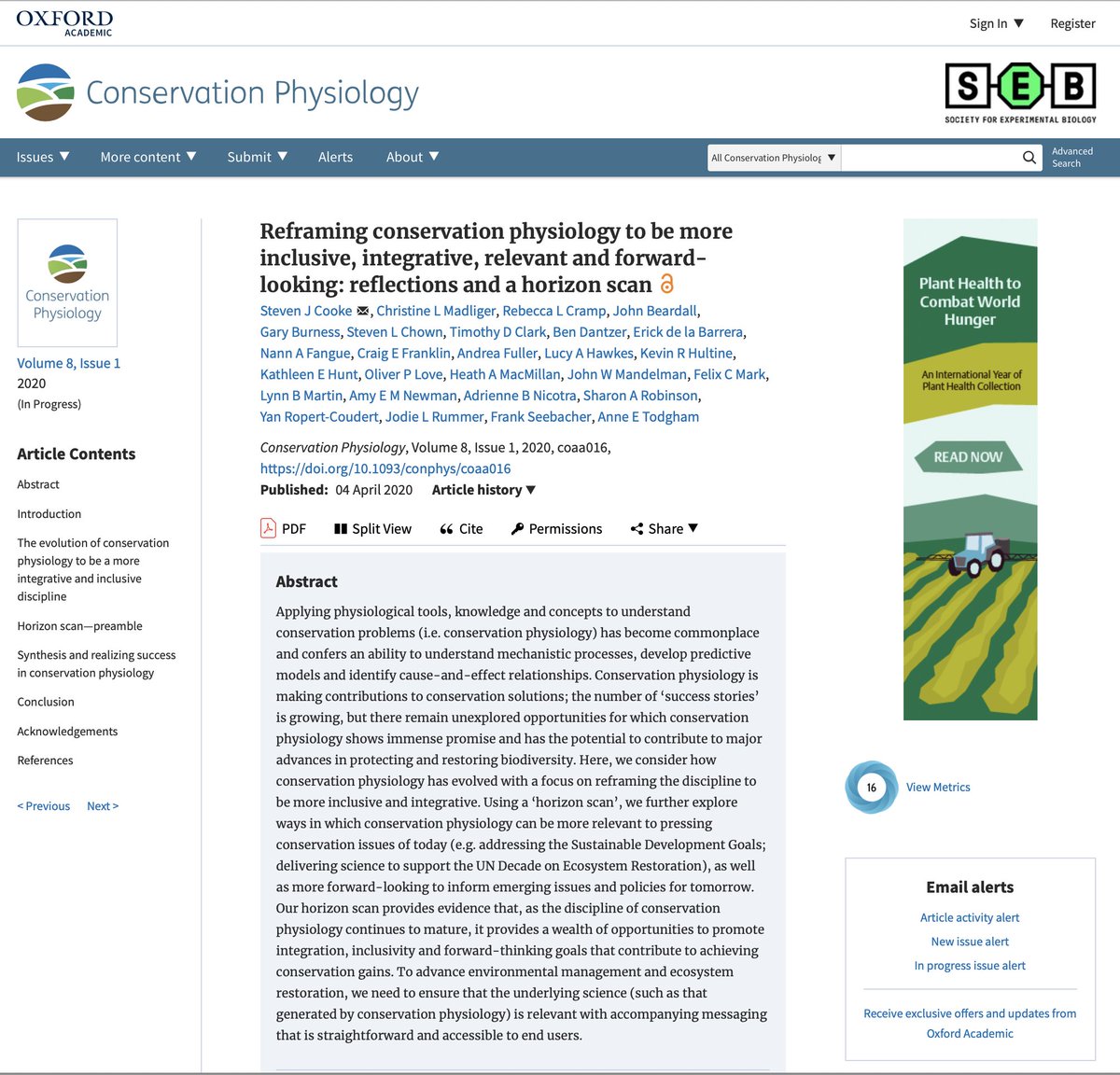 physiologyfish's tweet photo. Proud &amp; honoured to be involved w/this project: "Reframing conservation physiology to be more inclusive, integrative, relevant, &amp; forward-looking: reflections &amp; a horizon scan" #openaccess #conservation #physiology #conphy in @conphysjournal @OUPAcademic  https://t.co/Hn7kppOF9K https://t.co/YWT99kQIPl