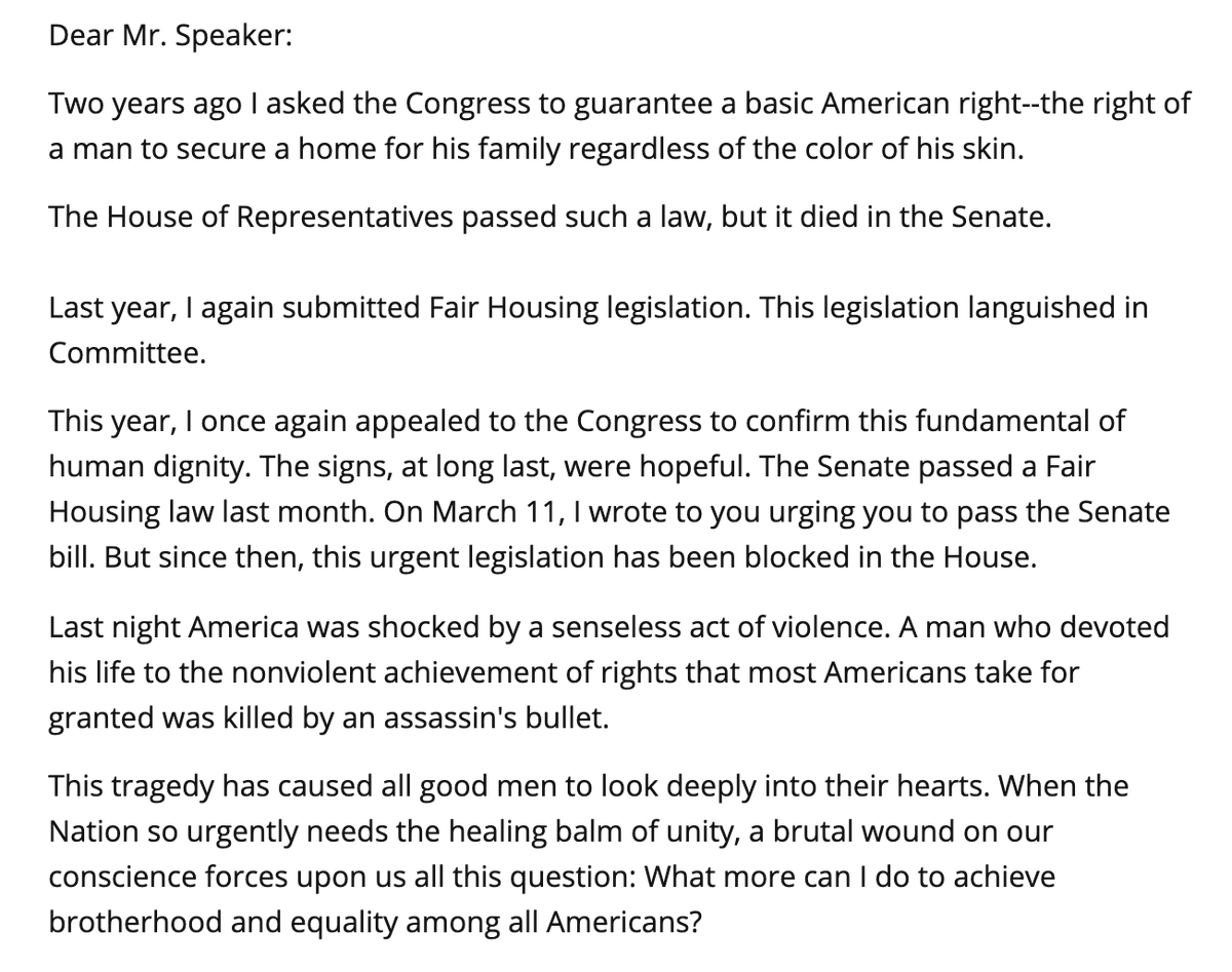 Screenshot of the first half of the speech. The full text is linked in the original tweet.