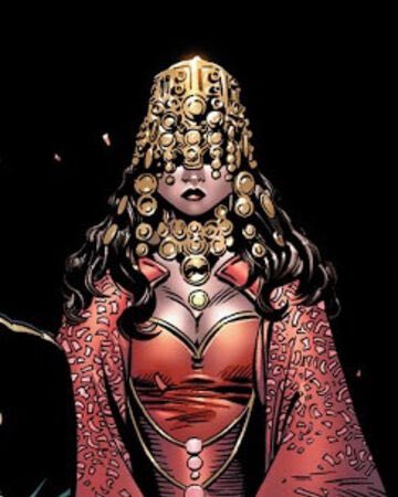 One of Wanda’s first costumes being her House of M princess outfit