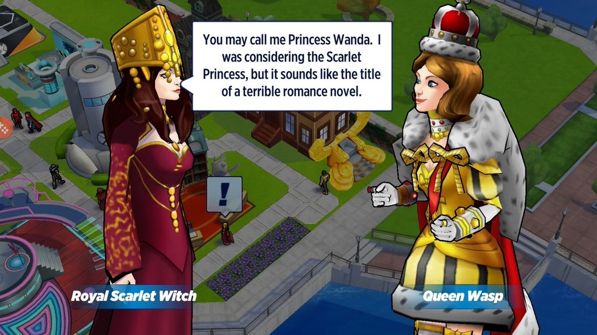 One of Wanda’s first costumes being her House of M princess outfit