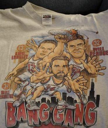 But wait, you say, what was The Bang Gang?The Bang Gang was a caricature shirt of our three centers in 1995: Luc Longley, Will Perdue, Bill Wennington.s/o  @SBN_Ricky for this one. https://twitter.com/readjack/status/1246973392391155713