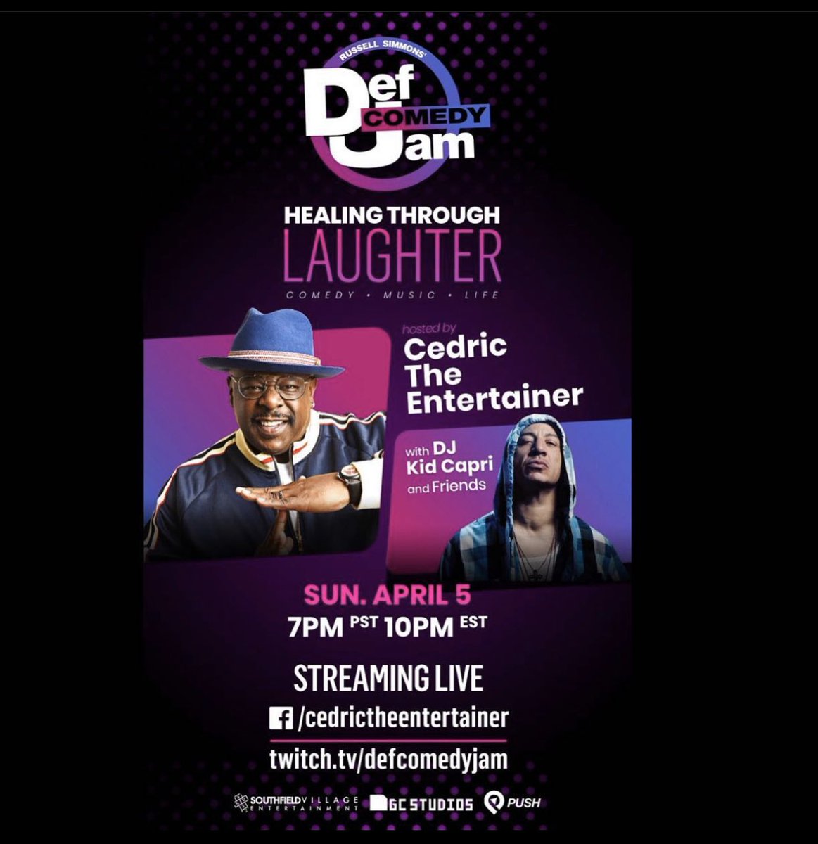 MAXXINEJUSTUS's tweet photo. @kidcapri101 It’s ABOUT TO GO DOWN y’all!!!!🗣🗣 Tell a friend to tell a friend and make sure you tune💻in to the LIVE STREAMING of #DefComedyJam #HEALINGTHROUGHLAUGHTER 🤣hosted by @CedEntertainer w/@kidcapri101 &amp;friends TONIGHT in about 30mins from NOW(10pm EST) on @instagram #twitchtv 🐦📺 https://t.co/0qWw8EPDt3