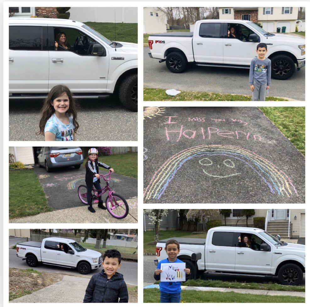 HowellTwpTauntn's tweet image. Mrs. Halperin saying “hello” to her first graders today. Smiles brought to teacher and students... receiving this today brought tears to my eyes.  #BeTheLight