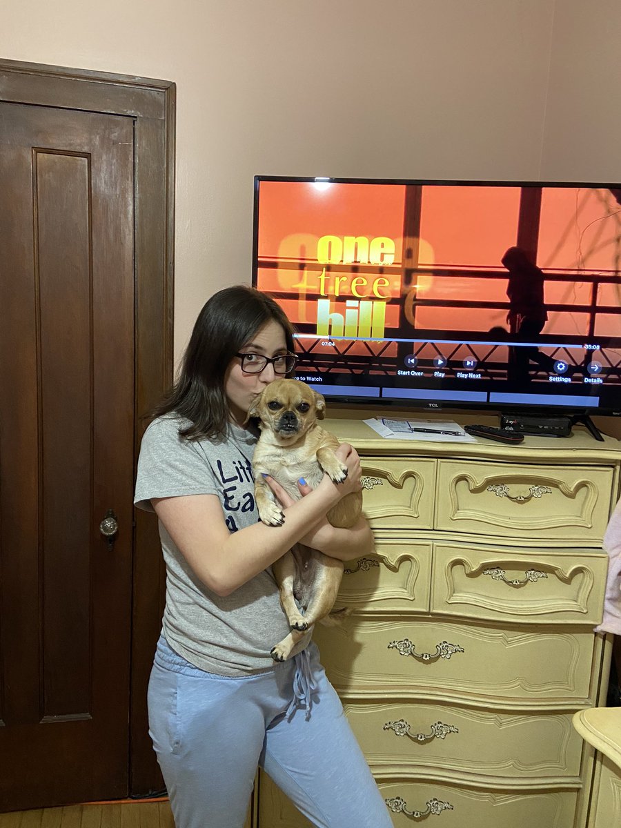 My staycation consisted of binging One Tree Hill, cuddles with my favorite dog, and a whole lot of pjs. #LeydenSocialDistanceSpringBreak #LeydenPride <a href="/TeresaMFrench/">Teresa M French</a>