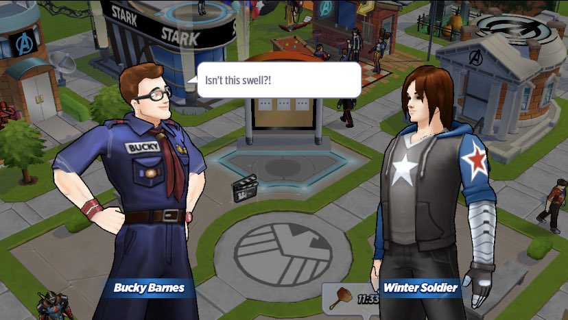 OG-nerdy-kid-sidekick Bucky and Winter-Soldier-emo-poetry-lyricist Bucky are two seperate characters who you could have interact on your campus