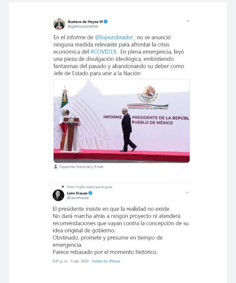cguerreromtz's tweet photo. Reacciones por el "23o" Informe de López Obrador. "Olvidó" tratar el tema de  crisis sanitaria y epidemia, que nos tiene guardados a todos  los mexicanos y provoca crisis económica nacional. Esto indica que el tema es grave y a punto de colapsar. Duras críticas, no es para menos. https://t.co/CzRaVF5JsL