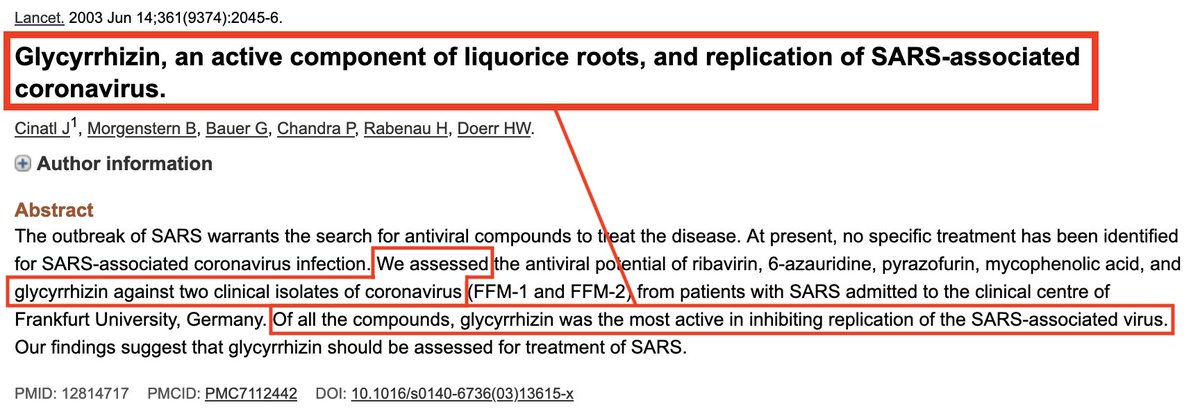 The "Medical Establishment" says there's no way to treat coronavirus?I just did some PubMed digging and found studies on natural COVID killers.Licorice root, Curcumin (Turmeric), Chlorine Dioxide, Betulinic Acid (Chaga mushroom), & more.Why do scientists ignore the science?