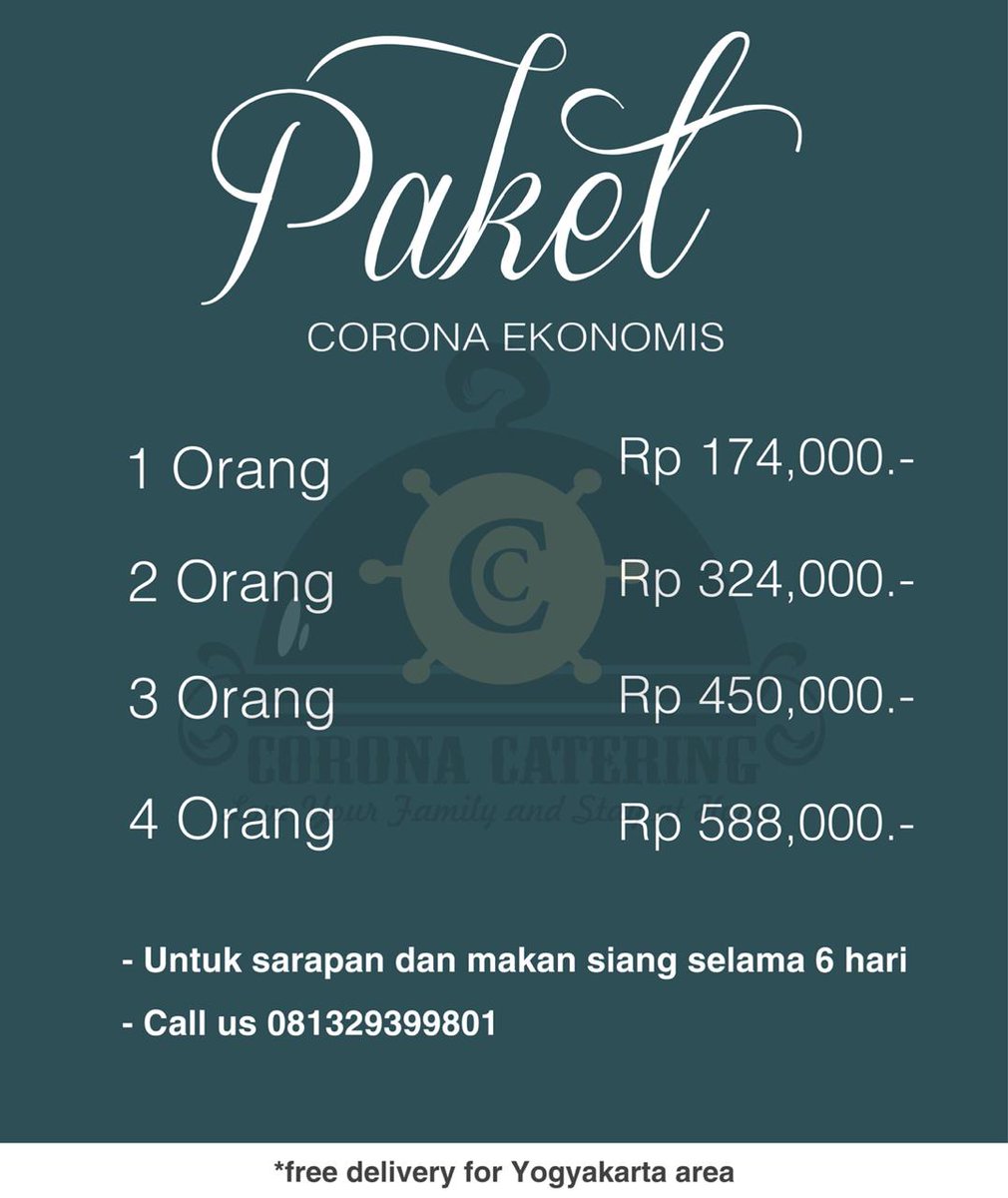 Sofiasfh_'s tweet photo. Hi Twitter 😊
Bagi teman-teman area Daerah Istimewa Yogyakarta yang kesulitan belanja karena sedang menerapkan social distancing dan butuh jasa katering, silahkan kontak di CP yang tertera, bisa dicek dulu menunya, terima kasih 😊💕

#katering #kateringyogya #kateringjogja https://t.co/pFTxtDDw3x