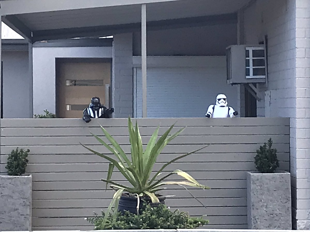 AddisRoss's tweet photo. Star Wars social distancing #COVID2020 #AdelaideSA https://t.co/k5Ghe5m7O7