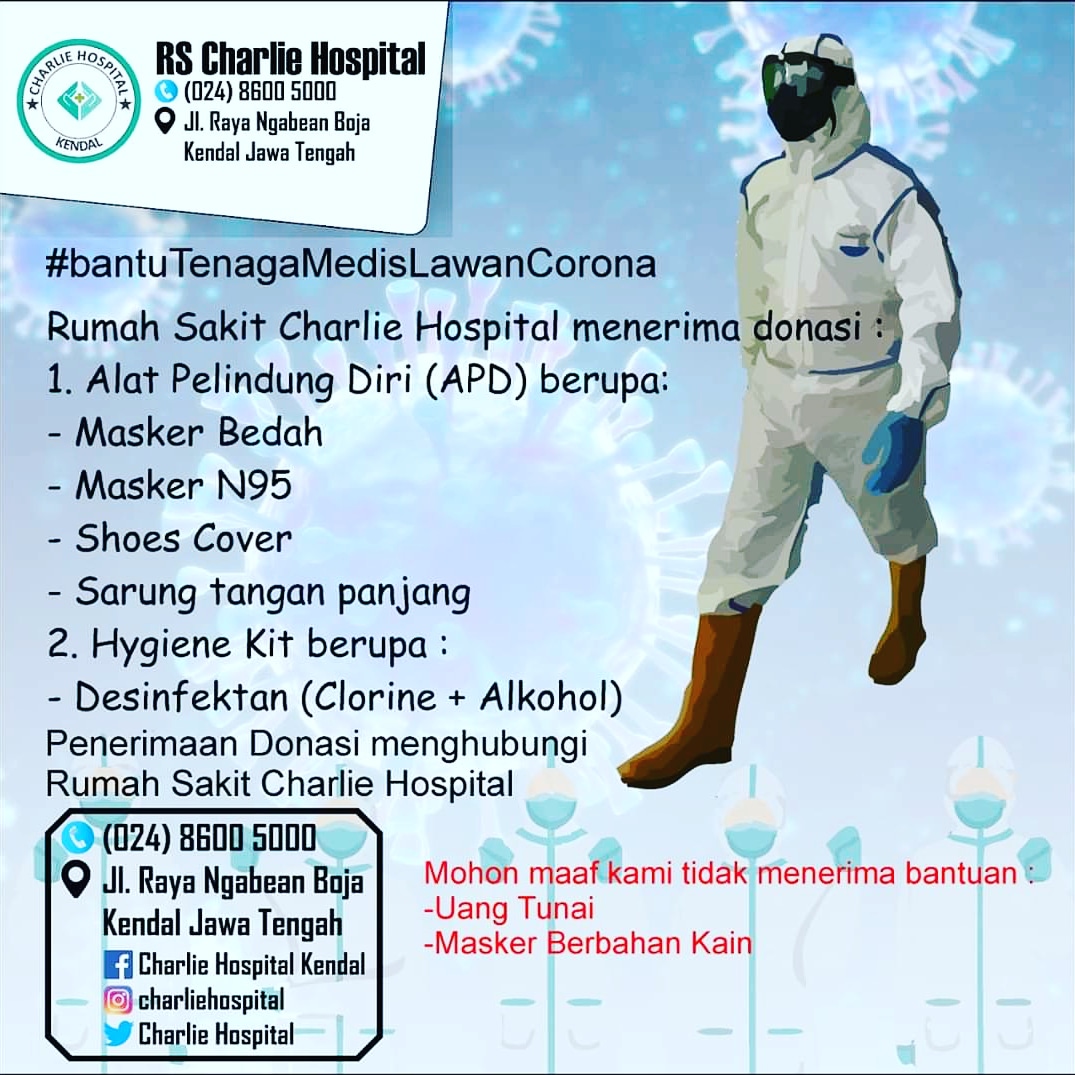 CharlieHospital's tweet photo. Mari saling menguatkan untuk melawan covid -19

#perawat 
#tenagamedis 
#SinergitasCegahCovid19 
#Covid19Out https://t.co/Xcve7prfGr