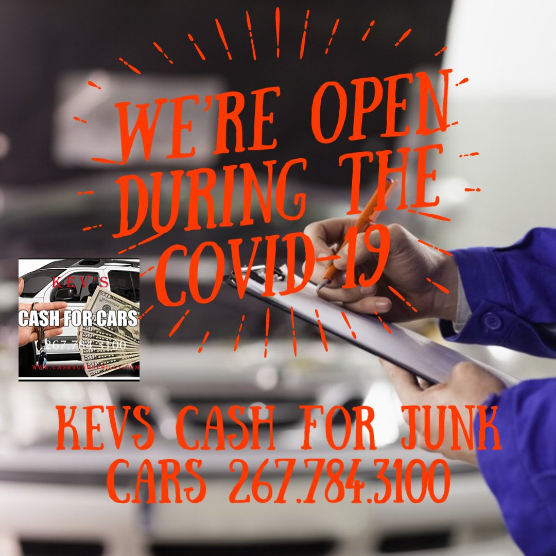 ForKevs's tweet image. Kevs Cash For Junk Cars Philadelphia- WE’RE OPEN DURING COVID-19 VIRUS. 
Call now 267.784.3100