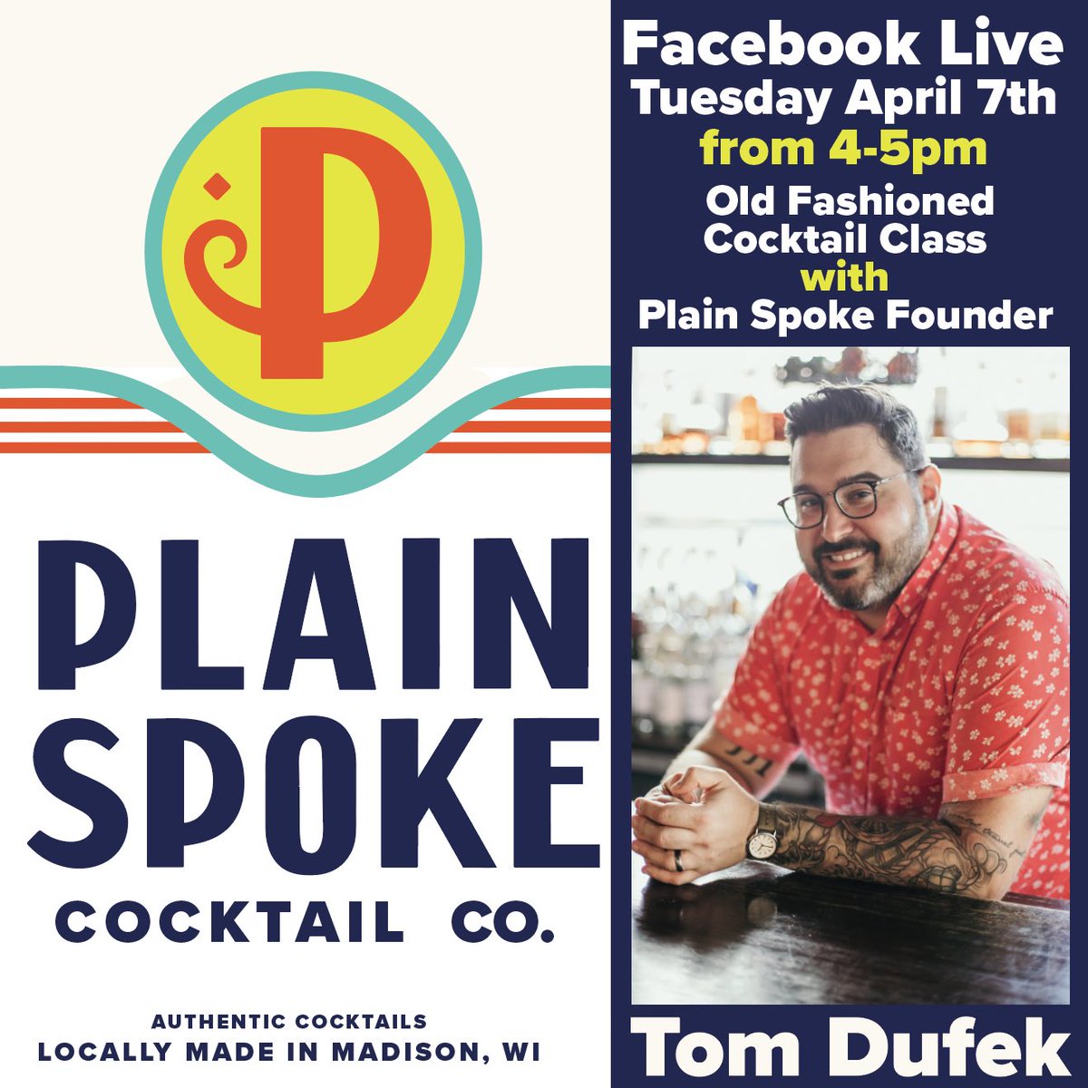 WIDistributors's tweet image. 🍊🍒Need to spice up your at home cocktail list?! Let’s talk Old Fashioneds with @plain_spoke founder Tom Dufek Tuesday 4/7!! Join us for a Facebook live at 4pm🍹