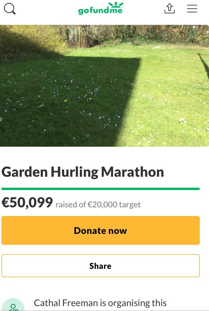 Overnight the fund has shot above the Eur50k mark and still counting. What an epic 6 days it has been for Cathal in bringing this together. Congrats to Cathal and his team and thanks to all who donated to Cathals fund.