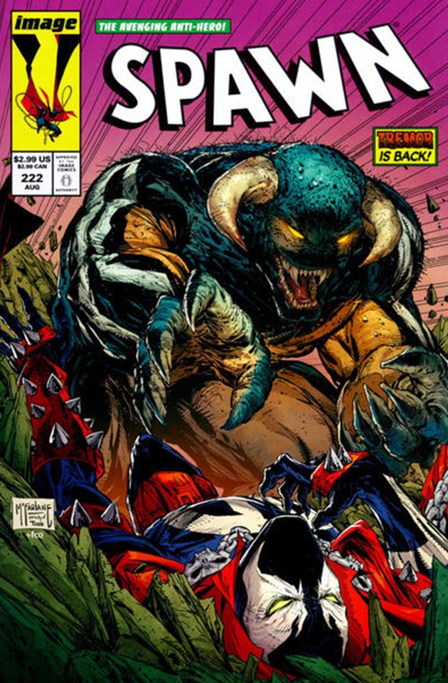 boybagley's tweet photo. Todd Mcfarlane homages The ‘Amazing Spider-Man’ #316 in ‘Spawn’ #222 https://t.co/vOIzgUOpck