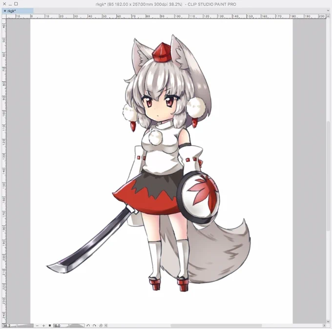 ソーシャルゲーム風に描いてみましたまた続き描きますライブでここまで進みました #今日のライブ進捗  