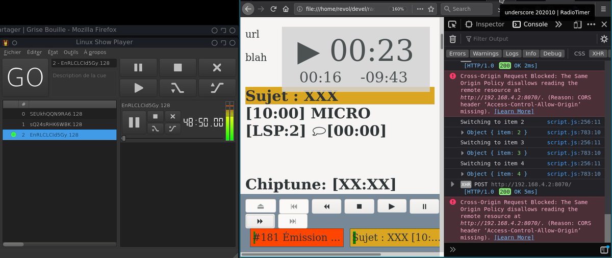 mmu_man's tweet image. Now #RadioTimer can start cues in #LinuxShowPlayer automatically 😉 

github.com/mmuman/RadioTi…

cc @dascritch @fcouchet @FrancescoCeruti