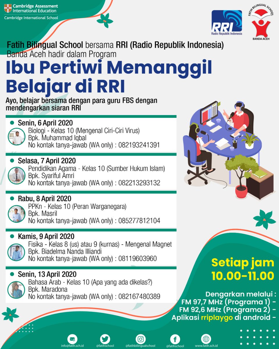 Ibu Pertiwi Memanggil.. jm 10.00 WIB