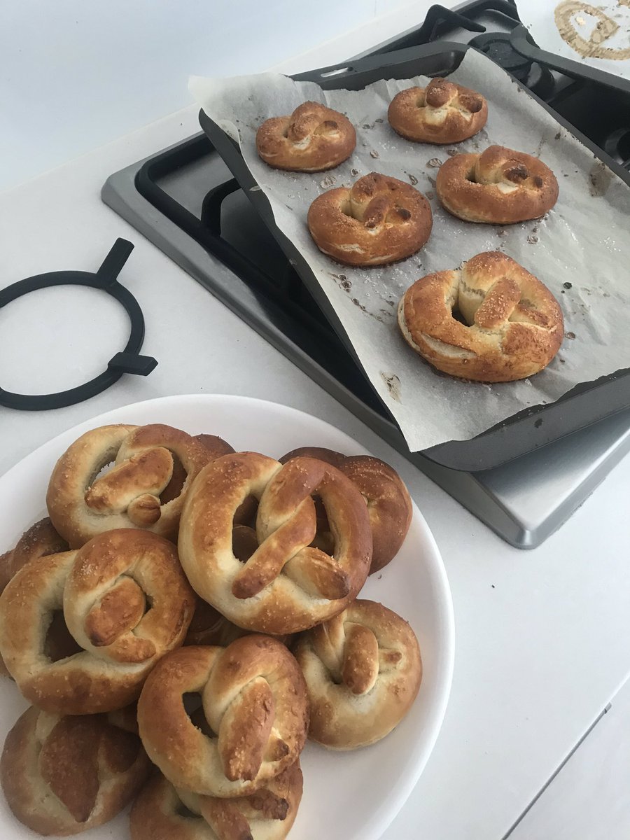 madsldl's tweet image. I always teach about the history of pretzels during Lent. This week, as I am working from home I decided to make pretzels from scratch and will post a photo on my class Team and still teach about the significance #Lent #isobaking 🥨🥨🥨