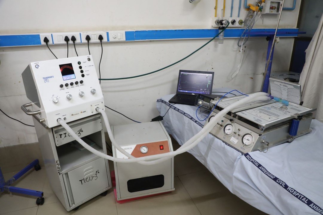 1000 Ventilators will be donated to Gujarat govt, by Rajkot based Jyoti CNC.The company developed ventilator 'Dhaman-1' in just 10 days which costs ₹1 lakh against ₹6 lakh priced per piece in the marketCompany can manufacture 10units/ day & 3 have already been given to govt