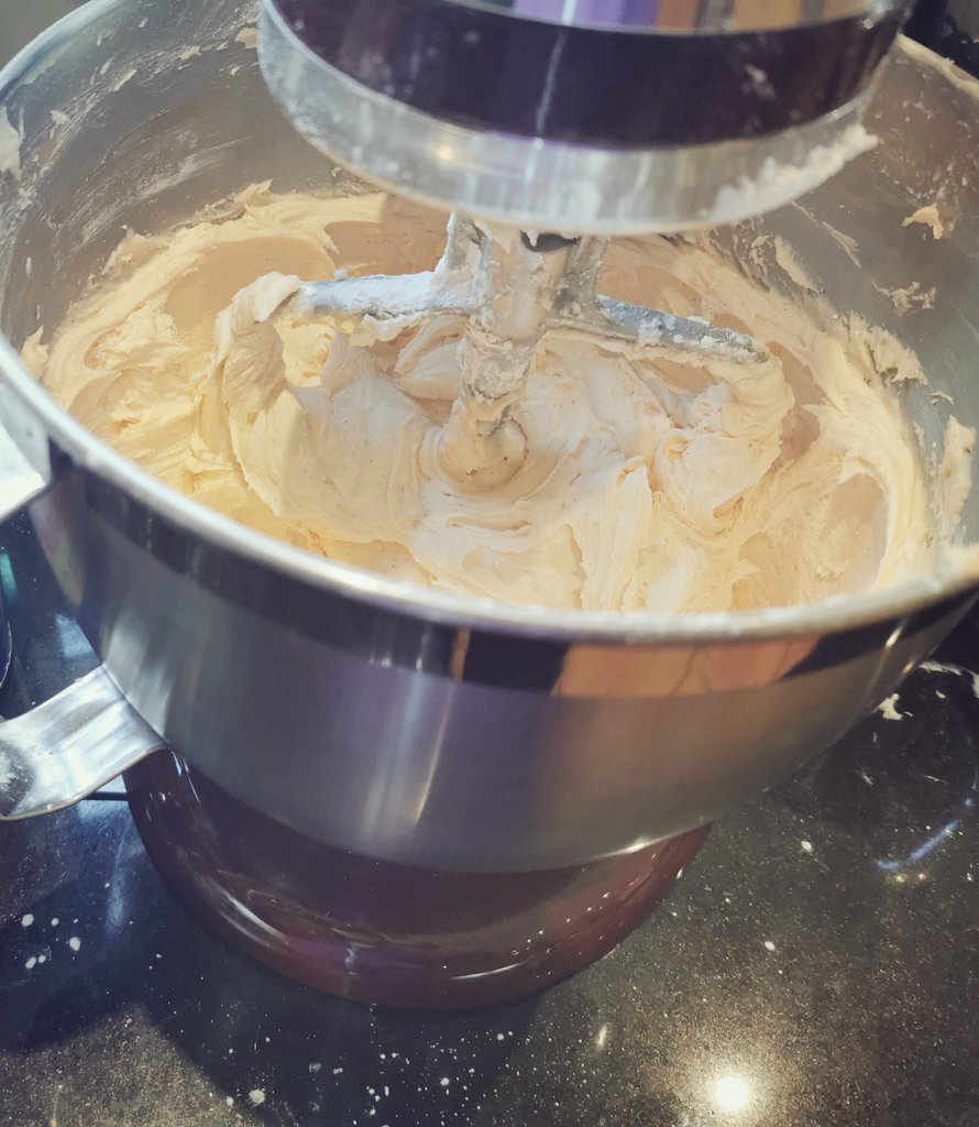 Cream the butter, vanilla and sugar together until it is really fluffy and goes pale. If you have an electric mixer, use that. (If not, use the mixture to pound out your resentment of the still-latent subjugation of, and data-bias against, women in Capitalist society).