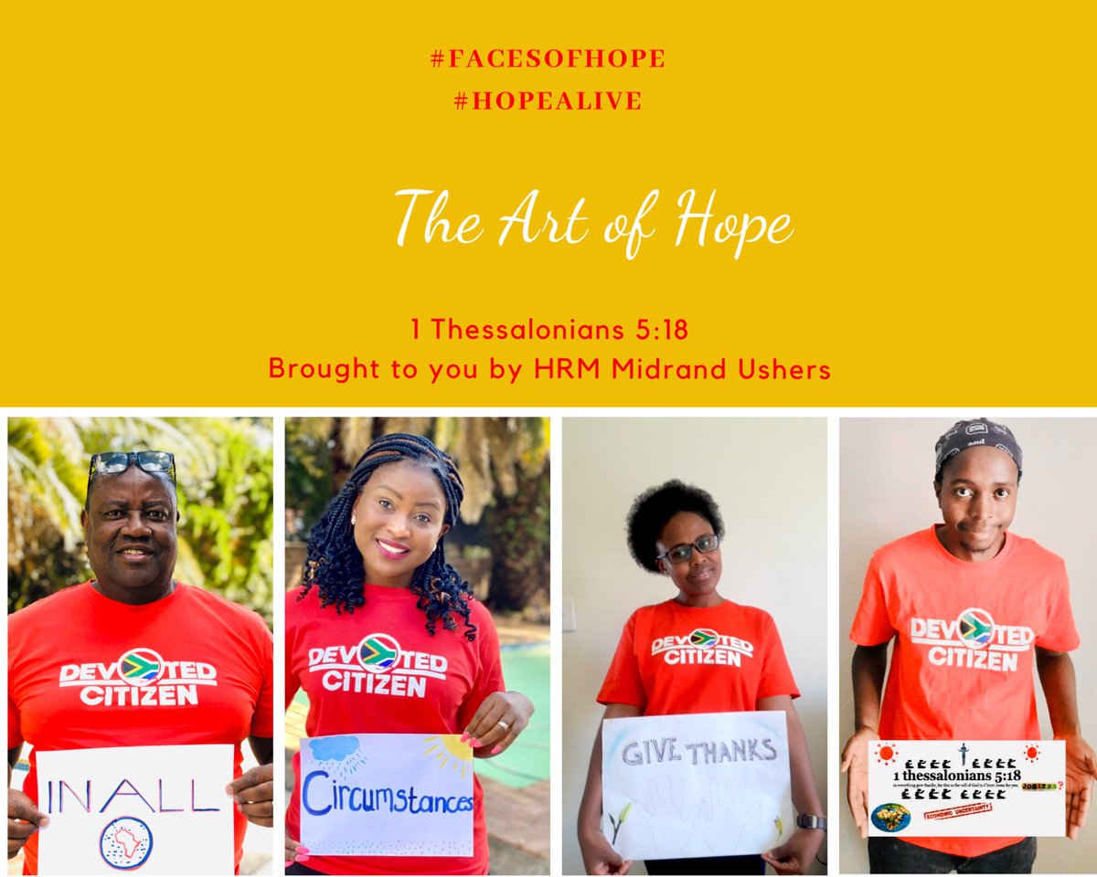 sibo_dube's tweet photo. Find a team of +/- 4 people. Choose a short verse/quote to keep HOPE Alive. Take pictures as shown below. Post and challenge. My #HopeAliveChallenge goes to @ncabatd @simelanemlu @Mankgodi @dorciedee @YoungAtHRM https://t.co/5UuJYsV705