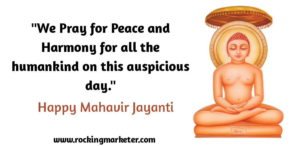 RockingMarketer's tweet photo. 👉 We pray for peace and harmony for all humankind on this auspicious day.🙏

✔️"Birth is nothing, Caste is nothing but the Karma is everything." ✔️🙏

#mahavirjayanti 
#mahavirkarna 
#mahavirchakra 
#happymahavirjayanti🙏🙏 #happymahavirjayanti2020 https://t.co/wLSCX9dOfu