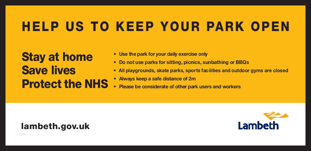 lambeth_council's tweet photo. Brockwell Park is open as usual today 🌳

If you're visiting the park it's important to social distance - keeping 2metres (6ft) away from other people at all times, &amp; be responsible and considerate to other park users - so everyone can enjoy the park safely. #LondonTogether 💚 https://t.co/kthCsIXHlC