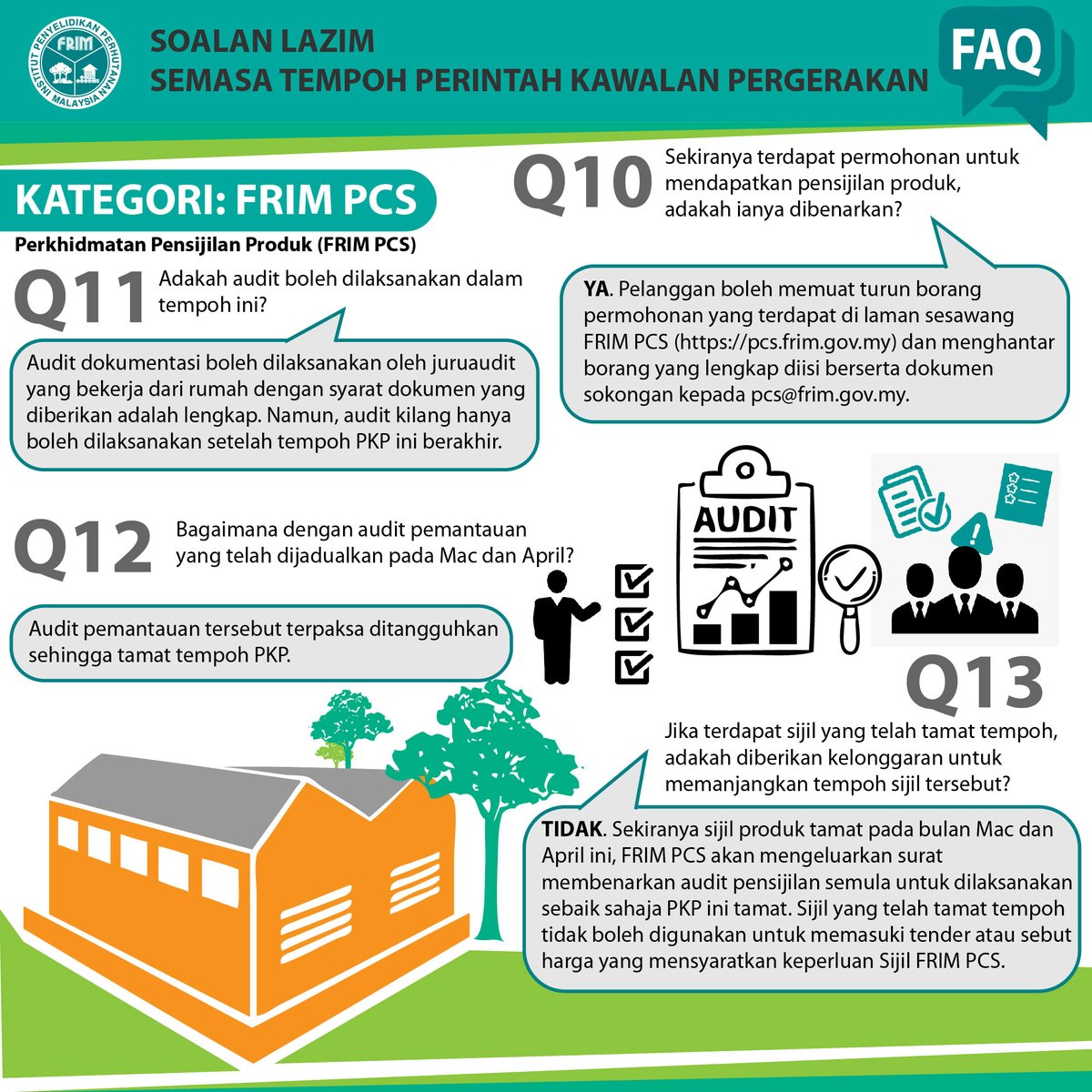 FRIMKepong's tweet photo. Soalan2 lazim (FAQ) @FRIMKepong berkaitan Perkhidmatan Pensijilan Produk FRIM (#FRIMPCS); perolehan &amp; tender; kewangan; Tanggungjawab Sosial Korporat (#CSR_FRIM); latihan &amp; pelantikan/pengambilan

https://t.co/XfrULsh3yr

#MovementControlOrder #StayAtHome #DudukRumah #PKP #MCO https://t.co/XlNg2y1lsH